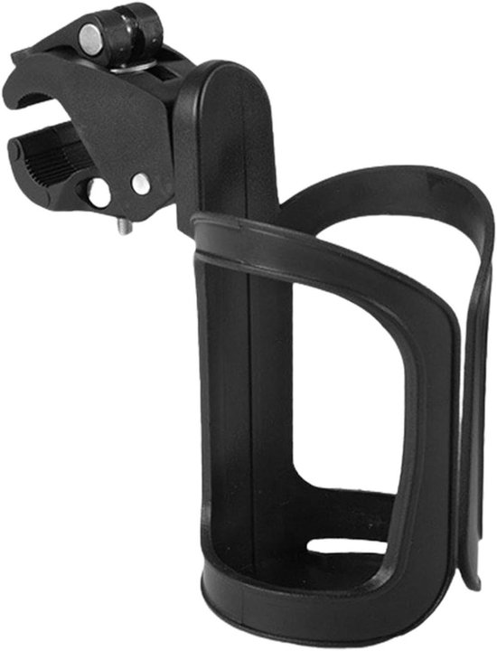 Fahrrad-getränkehalter – Kinderwagen-flaschenhalter – Trinken Unterwegs – Sicher Und Stabil – 19,3 X 18 X 7,7 Cm – Schwarz