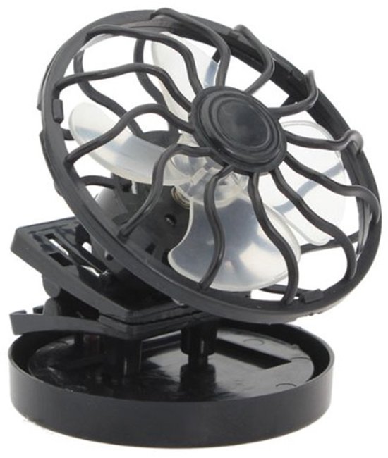 Solarbetriebener Mini-clip-ventilator, Energiesparend, Leise, Ideal Für Camping, Angeln Und Klettern, Schwarz