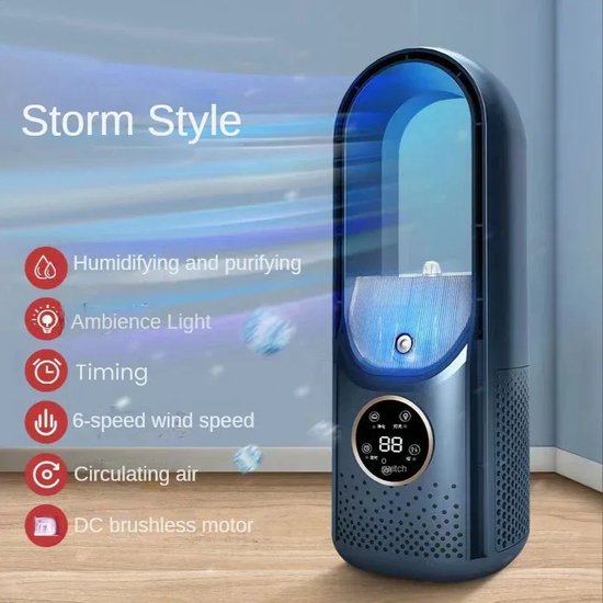 Mobile Klimaanlage，tragbarer Usb-luftkühler & Blattloser Ventilator，leiser Kühlventilator & Luftbefeuchter (schwarz)