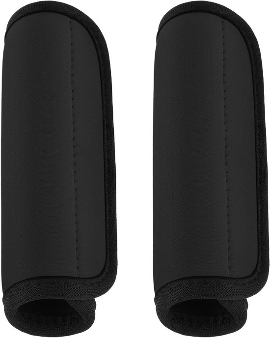 2 Stück Koffergriffüberzüge – Leuchtende Farbe – Komfortable, Weiche Griffbezüge – Gepäckanhängerüberzüge – Reiseaccessoires – Schwarz