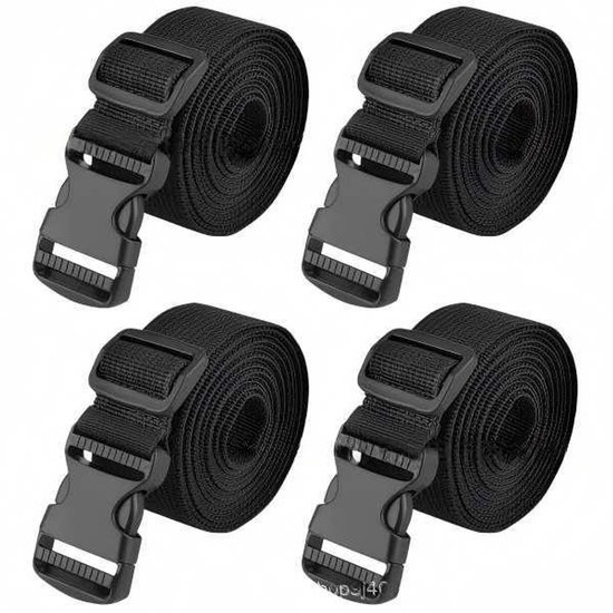 Gepäckgurte – 4er-pack – Schnellverschlüsse – Ratschengurte – Schwarz – 3,8 X 3 Cm