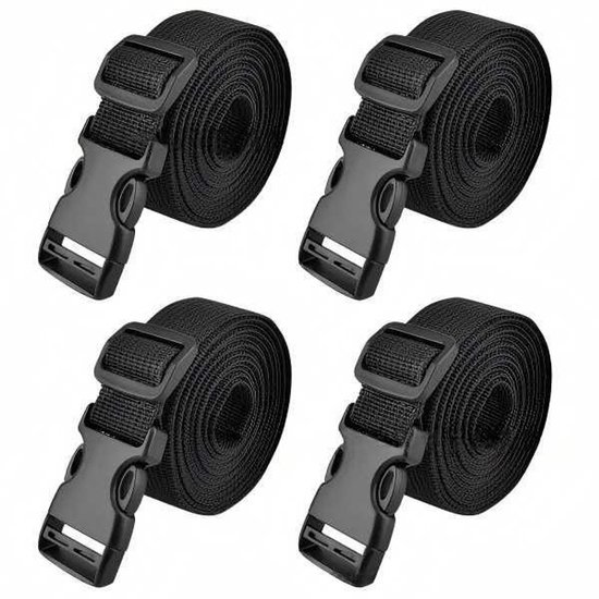 Gepäckgurte – 4er-pack – Schnellverschlüsse – Ratschengurte – Schwarz – 2,5 X 2,5 M