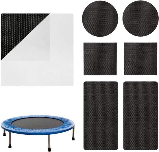 Trampolin-reparaturset – Selbstklebende Flicken – Trampolin Reparieren – Starke Haftung – 3 Größen – Schwarz
