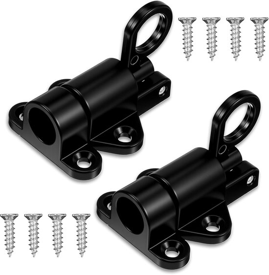 2 Selbstschließende Türriegel，58 × 44 × 45 Mm，federbetätigtes Sicherheitsverriegelungssystem，schwarzer Schieberiegel Für Schränke Und Fenster