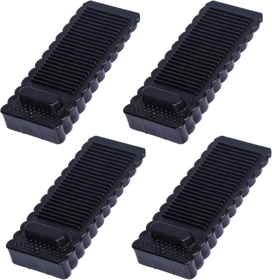 Türstopper, 4 Stück – Schwarz – Flexibel – Türpuffer – Selbstklebend – 9 X 4 X 1,4 Cm – Gummi
