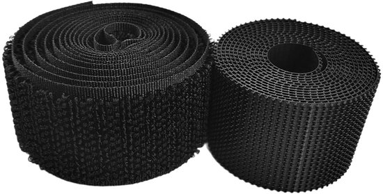 Superstarker Klettverschluss – 50 Mm X 1 M – Wendbar – Schwarz – Geeignet Zum Nähen, Befestigen Und Montieren – 5er-packung