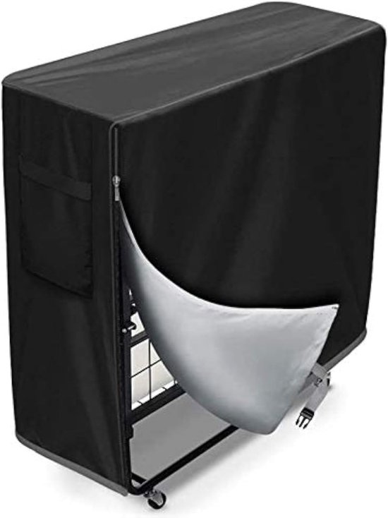 Faltbare Bettaufbewahrungstasche – Bettschutzhülle – Staubfreie Aufbewahrung – Wasserdichtes Material – 98,8 X 37,8 X 114 Cm – Schwarz