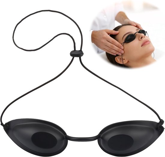 Schutzbrille – Laser-augenmaske – Kosmetikbehandlungen – Ergonomisches Design – 14,9 X 9,1 Cm – Schwarz
