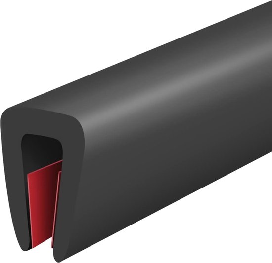 Selbstklebender, U-förmiger Kantenschutz – Geeignet Für 0,5–2 Mm Dicke Metallbleche Und Glas – 2er-pack (6 Meter) – Schwarz