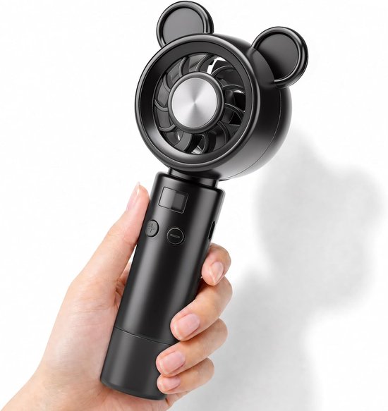 Tragbarer Handventilator，wiederaufladbar Ohne Sprühnebel，persönlicher Trockener Luftstrom Mit Led-anzeige，usb-aufladbar，sommer (schwarz)