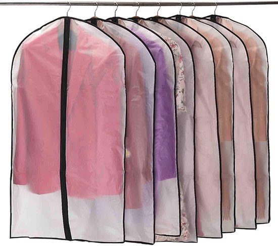 Kleidersäcke，wasserdicht，mottenfest Und Feuchtigkeitsbeständig，8er-pack (60 X 120 Cm)，schwarz