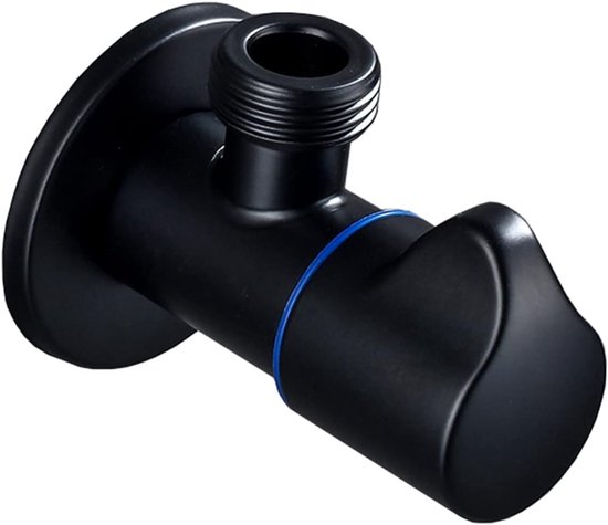 Duschanschluss，eckventil 1/2 Zoll，schwarze Eckventile，spülbecken-absperrventile，umstelladapter Für Geschirrspüler，schwarz A (farbe: Schwarz)