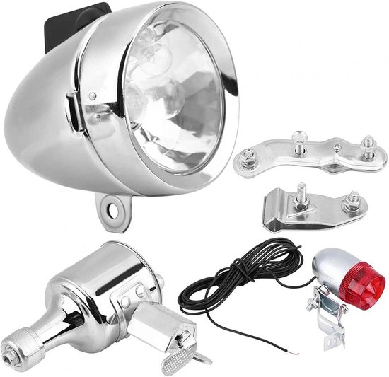 Scheinwerfer- Und Rücklichtset 12v 6w Reibungsgenerator-dynamo-kit - Fahrradmotorisiertes Elektrofahrrad