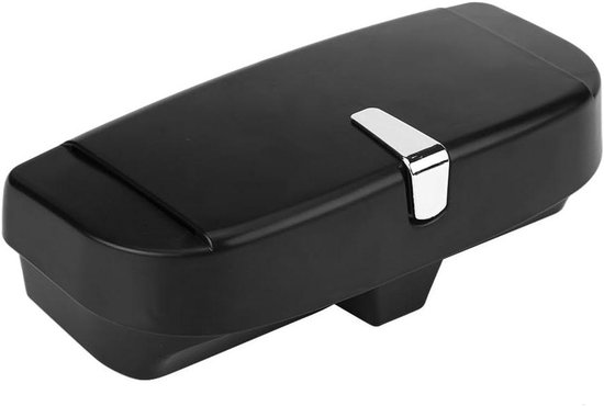 Sonnenbrillenhalter Fürs Auto – Abs-brillenetui Mit Clip Und Ticketkartenclip – Schwarzer Universal-brillenhalter