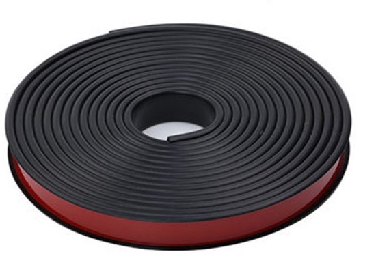 U-förmige Kantenleiste Für Kleiderschränke Aus Tpe, Selbstklebend, Flexibel, Mit Feiner Kantenverarbeitung – Schwarz, 22 Mm, 5 Meter