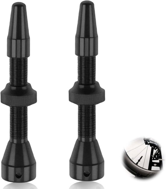 Tubeless-ventile，2er-pack，1 Paar Für Fahrräder，44 Mm，mtb Tubeless-ventile，schwarz，tubeless-presta-ventilgehäuse，superleichtes Aluminium