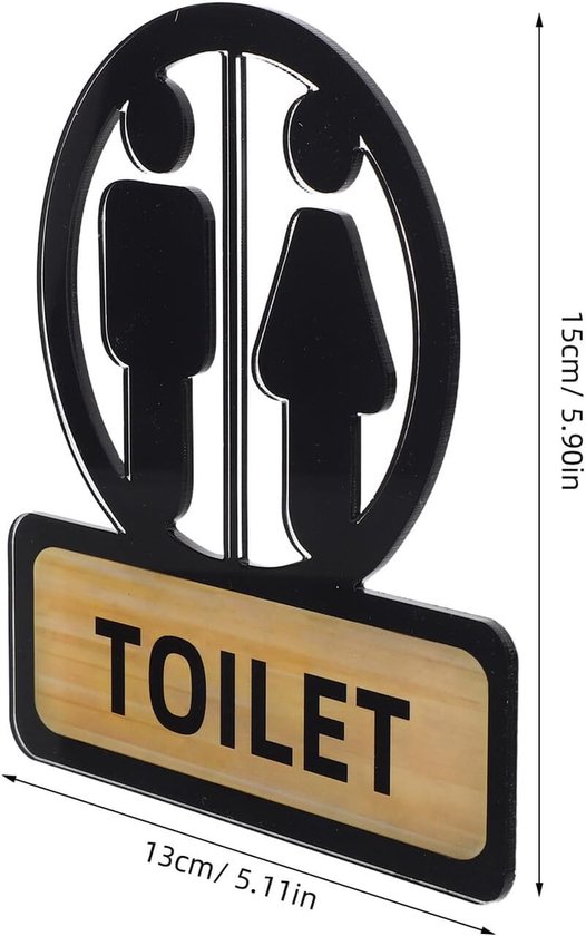 Wc-schild，toilettentürschild，toilettenaufkleber，toilettentürschilder，schwarz，selbstklebendes Toilettenschild，geschlechtsneutrales Wc-schild