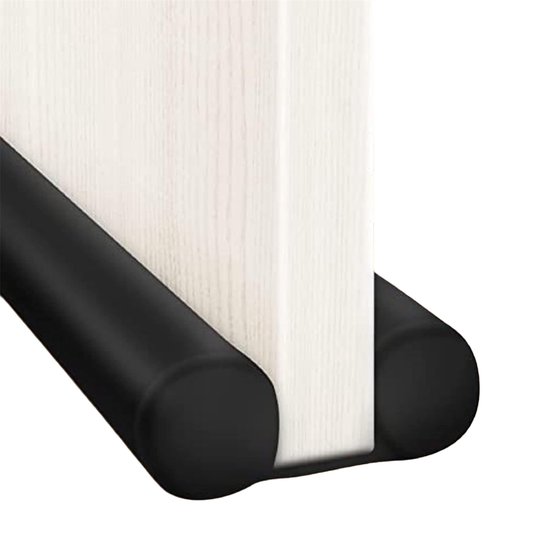 Großer Zugluftstopper，türdichtung Für Den Unteren Türbereich，verstellbare Doppeldichtung Für Den Unteren Türbereich，schwarz，97 Cm，1 Stück