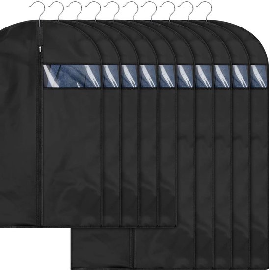 10 Stück，aufbewahrungsbeutel Für Kleidung，60 Cm × 100 Cm，60 Cm × 120 Cm，schutzhülle Für Kleidung，kleidersack Mit Reißverschluss，schwarz