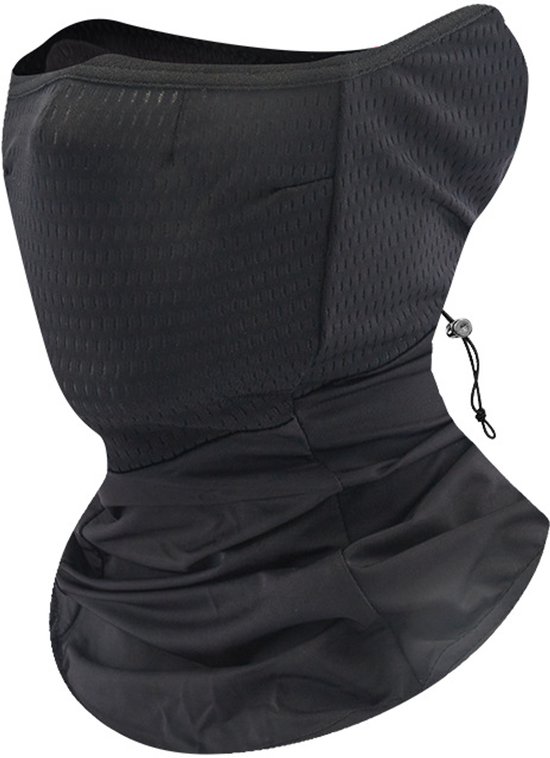 1 Stück Sonnenschutzkappe，gesichtsmaske Aus Eisseide，winddichte Halsmaske，hals-gesichts- Und Nackenschal Für Reisen Im Freien (schwarz)