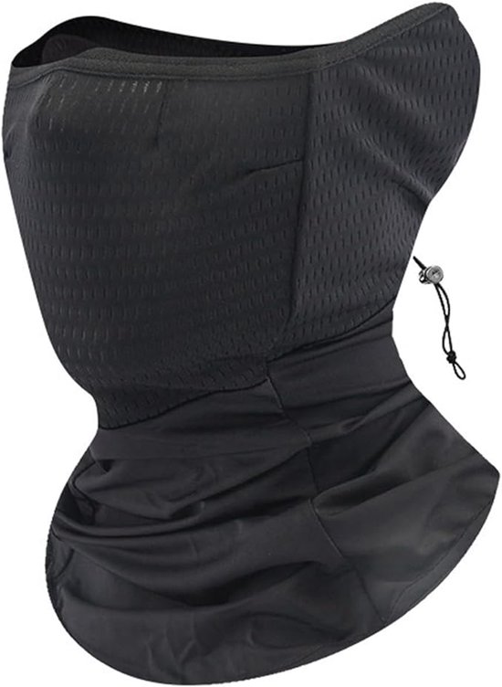 Uv-gesichtsmaske Mit Sonnenschutz，uv-schutzmaske Upf 50+ Für Damen，waschbar Und Wiederverwendbar，ideal Für Outdoor-aktivitäten Wie Laufen，schwarz
