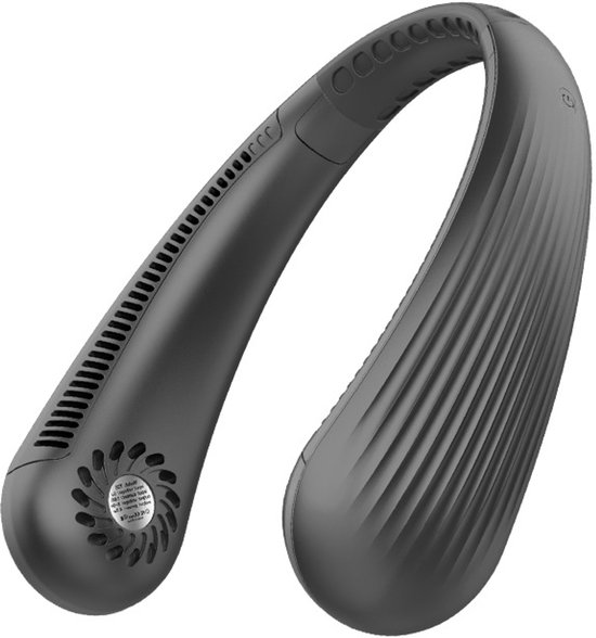 Tragbarer，kabelloser Nackenventilator，usb-anschluss，3000 Mah，geräuscharm Und Ohne Rotorblätter，3 Geschwindigkeitsstufen，schwarz