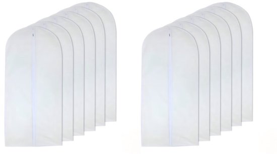 12er-pack Kleiderschutzhüllen，feuchtigkeitsabweisend，transparente Schutzhülle Mit Reißverschluss，geeignet Für Hemden/jacken，60 X 100 Cm，schwarz