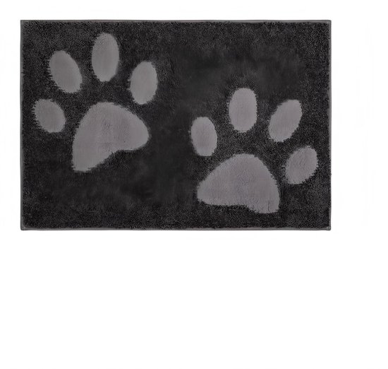 Fußmatte Für Den Innenbereich，50 X 80 Cm，saugfähige Fußmatte，geeignet Für Hunde，schwarz