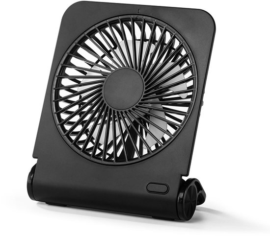 Mini-ventilator Mit 4 Geschwindigkeitsstufen，usb-aufladbar Und Leise，220° Faltbar，starker Luftstrom Für Büro，schwarz