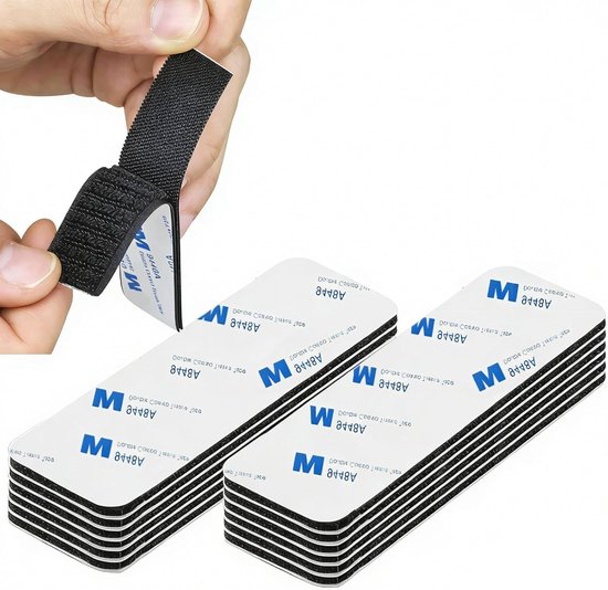Doppelseitige Selbstklebepads，doppelseitiges Klebeband，extra Starkes Doppelseitiges Klebeband，rechteckig Schwarz (3×10cm 10 Stück)