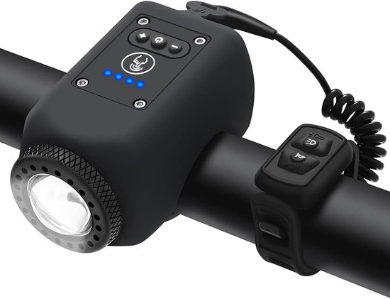 Fahrradlampe，fahrradbeleuchtung，elektrische Fahrradhupe Mit Beleuchtung，110 Db，5 Klangmodi，zubehör Für Mountainbikes Und Rennräder，schwarz