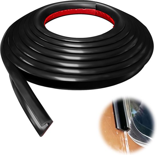 Dachrinnen Für Wohnwagen, 5 Meter J-förmiges Pvc-schutzband, Selbstklebend, Regenabweisend Für Wohnwagen Und Türen (schwarz)