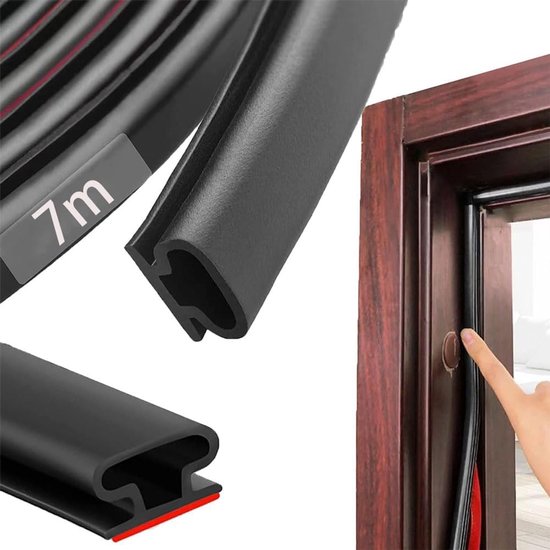 Tür- Und Fensterdichtung – Selbstklebend – Schwarz – 7 M