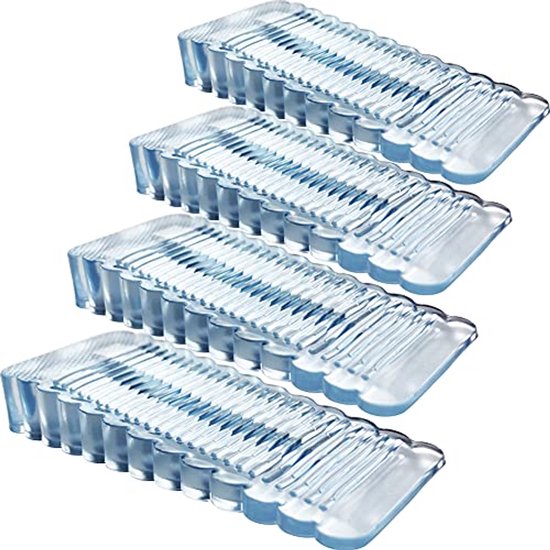 4er-pack Transparente Türstopper Aus Gummi – Rutschfeste Türkeile Für Boden Und Terrasse