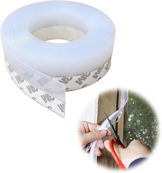Wasserdichtes Pvc-klebeband 5 M × 45 Mm – Transparent, Für Türen Und Fenster, Isolierend