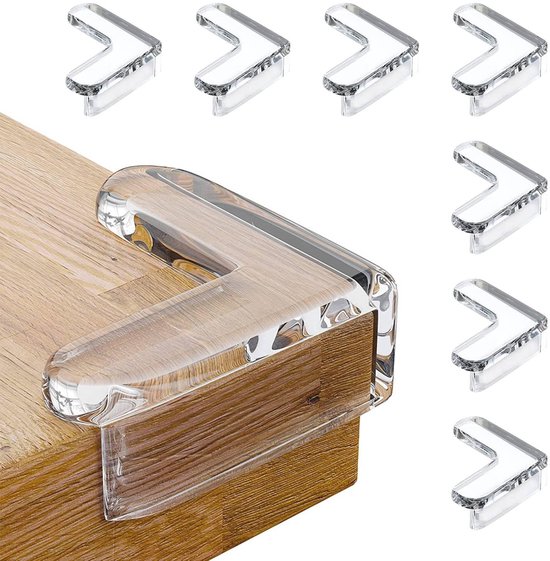 Dailygoods – Eckenschützer, 8 Stück – Transparent – Eckenschutz – Tischkantenschutz – Babysicherheit – Antikollisionsschutz