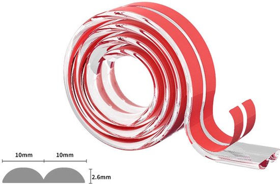 Transparenter Pvc-antikollisionsstreifen, Unsichtbarer Eckaufkleber, Verdickter Kantenschutzstreifen – 3 Meter, 20 Mm Breit