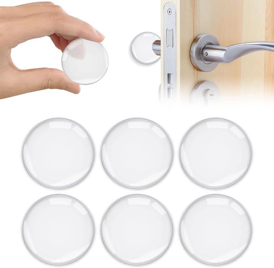 Weiche Silikon-türstopper Für Türgriffe，6 Stück，selbstklebend. Silikon-türstopper，robuste Türstopper，geeignet Für Schranktüren，50 X 8 Mm