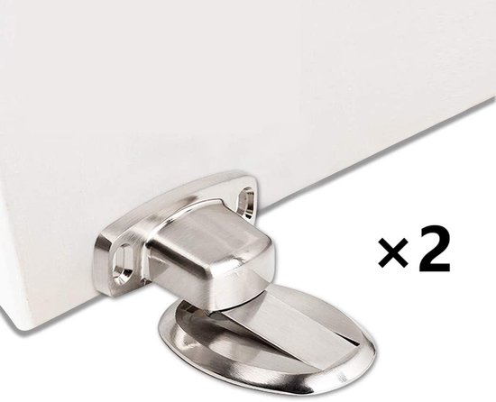 Magnetische Türstopper Aus Metall – Mit Zubehör – 2er-pack – Silber