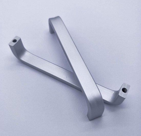 Großer，quadratischer Edelstahlgriff，inklusive Befestigungsschrauben，silber，türgriff Aus Stahl，edelstahl，mittenabstand 128 Mm (13,4 Cm)
