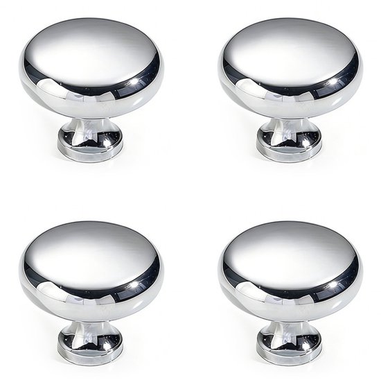 Silberfarbene Möbelgriffe，verchromte Schubladengriffe，33 Mm，geeignet Für Kleiderschränke，4er-set