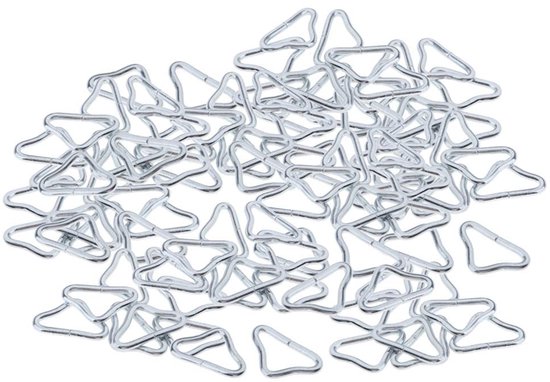 Dreieckige Ringschnalle，30er-set，v-ring Für Trampolinteile，4 Cm，korrosionsbeständig，ersatzteile Für Sprungmatte Und Trampolinnetz，silber