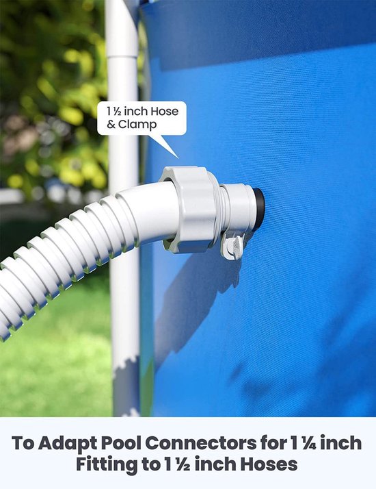 Poolschlauchadapter – Schlauchverbinder – Poolpflege – Universelle Größe – 2 Stück – Silber