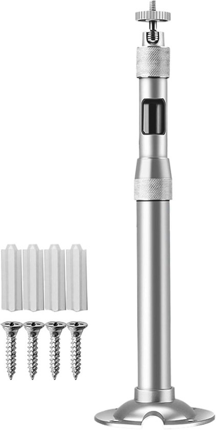 Sicherheitskamerahalterung – Kamerabefestigung – Heimüberwachung – Höhenverstellbarer Winkel – 20–40 Cm – Silber