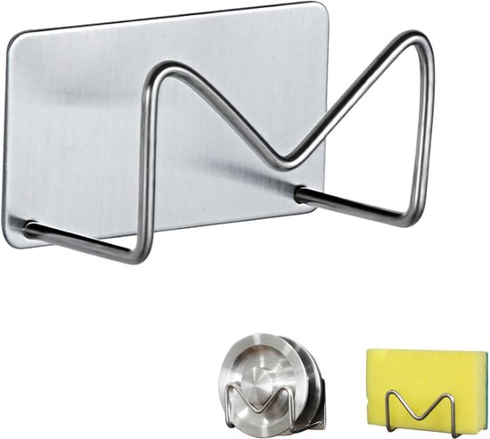 Wasserdichter Spülbeckenhalter，robuster Schwammhaken，küchenaccessoires Aus Edelstahl Zum Abtropfen Und Aufbewahren Von Schwämmen (silber)