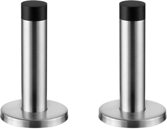 2x Türstopper Aus Edelstahl Mit Gummipuffer，türstopper Für Den Innenbereich，türstopper Zum Schutz Der Wand，silber
