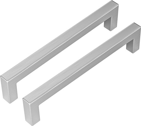 5er-pack Küchengriffe Aus Edelstahl – Möbelgriffe Für Küchenschränke – Silberfarben, Gebürstetes Nickel – Mittenabstand 160 Mm