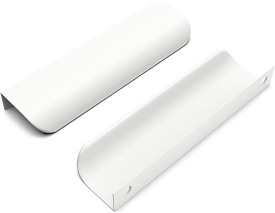 10er-pack Verdeckte Möbelgriffe, 128 Mm – Für Schränke, Möbel Und Küchentüren – Weiß