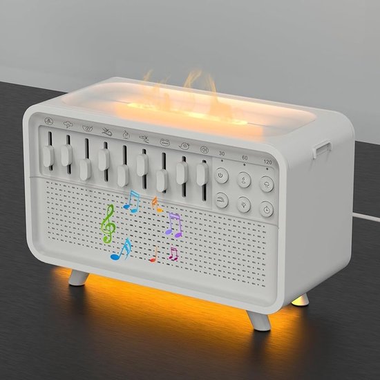 Aromatherapie-diffusor Mit 8 Weißen Klangfarben – Einstellbar, Luftbefeuchter, Nachtlicht, Für Zuhause Und Büro
