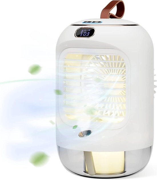 Tragbare Klimaanlage – 4-in-1 Mini-luftkühler – 3 Geschwindigkeitsstufen – Weiß